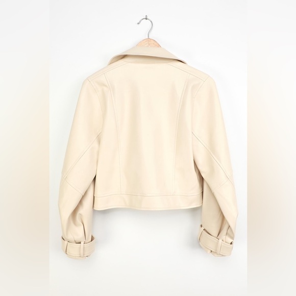 NWT Lulu’s Cool to the Core Ivory Vegan Leather Moto
Jacket - Picture 6 of 12